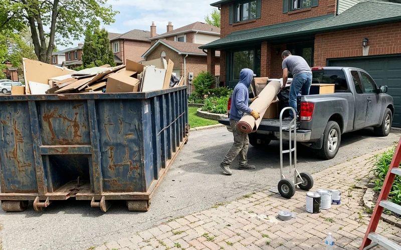 Comparison of a driveway bin against a same-day truck pickup
