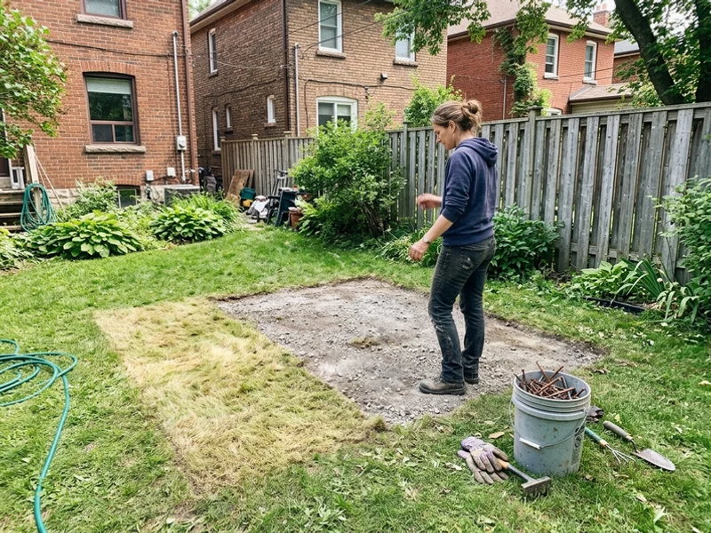 Cleared ground after shed removal
