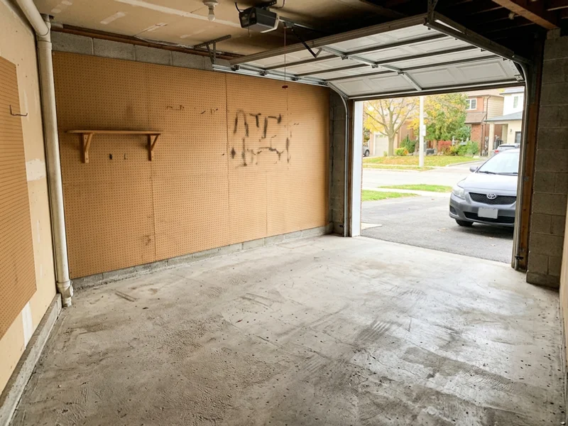 Empty swept garage after cleanout